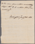 Mr. Dana [Samuel W. Dana?] to Elizabeth Wolcott, Washington