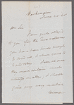 Daniel Webster to George Gibbs, Washington