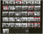Hal Prince and actors during auditioning for the stage production Merrily We Roll Along [contact sheet #1]
