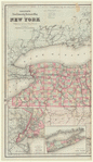 Colton's new township railroad map of New York