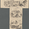 Flight of Brigham Young, from a drawing done here on the spot, by our own clairvoyant artist / Howard [del.?]. The Mormon ladies make an amicable settlement of all their difficulties. The Mormons convert their own carts into moveable harems, and go on their way rejoicing / [L.H.H.?]