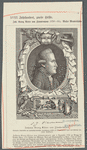 J.G. Zimmerman [signature]. Johann Georg Ritter von Zimmerman.  Anonymer Kuperstitch mit symbolisch=satirischer Umrahmung, welch aus Zimmermans Leben un Schriften hindutet. Berkelkleinert.