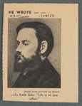 To Emile Zola: "Life is no gay affair." Detail from portrait by Manet