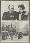 M. et Mme Émile Zola.--Photographie inédite par l'éditeur G. Chaprentier. Funerailles d"Émile Zola.--Le char funèbre.--Voir l'article, page 296. M. Duret. M. Bruneau. M.A. Hermant. M. Charpentier