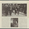 Major Dreyfus, after his vindication, leaving the cemetery of Montmartre, where he placed a wreath on the grave of Zola. Zola's garlanded tomb, inscribed "J'Accuse"