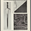 Oben: Das aus der Schlacht bei Kappel Mühsam gerettete Stadtbanner Zürichs. Links: Zwinglis Schwert. Rechts: Das Grossmünster in Zürich, in dem Zwingli das Evangelium verkündete, nach einem zeitgenössischen Tafelgemälde von Hans Leu Vater und Sohn. (Alle Gegenstände heute im Schweizerischen Landesmuseum, Zürich)
