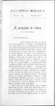 La Cronaca musicale