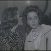 Jane Fonda and Brooke Hayward in Fonda's dressing room during opening night of the stage production There Was a Little Girl