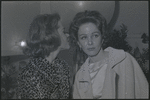 Jane Fonda and Brooke Hayward in Fonda's dressing room during opening night of the stage production There Was a Little Girl