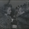 Jane Fonda and unidentified in her dressing room during opening night of the stage production There Was a Little Girl