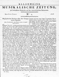 Allgemeine Musikalische Zeitung 