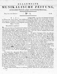 Allgemeine Musikalische Zeitung 