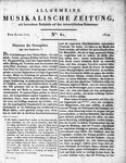Allgemeine Musikalische Zeitung 