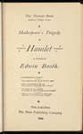 Shakespeare's tragedy of Hamlet as presented by Edwin Booth