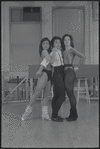 Cynthia Onrubia (left) and two unidentified performers during rehearsal for the stage production Song and Dance