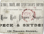 Athletics, Philadelphia, 1870. A. J. Reach, F. G. Malone, W. D. Fisler, T. J. Pratt, J. S. Sensenderfer, H. C. Schafer, Thos. Berry, G. Bechtel, J. Radcliff.