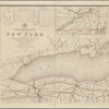 Post route map of the State of New York