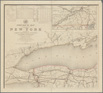 Post route map of the State of New York