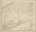 Post route map of the State of New York