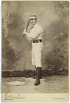 Unidentified baseball player in batting form