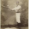 Unidentified baseball player in batting form