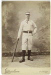 Unidentified baseball player in standing with bat