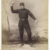 Unidentified baseball player in dark uniform - throwing form