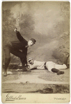 Unidentified two men in a close play - sliding and toucing