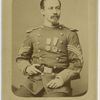 Unidentified soldier with mustache and beard - portrait