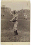 Unidentified baseball player in piching form