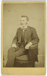 Unidentified man with mustache, wearing a suit and bow tie - portrait.