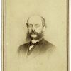 Unidentified man with mustache wearing a suit,  bow tie and glasses- portrait