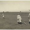 Fig. 3: Two boys with a ball and bat, playing Barn Ball