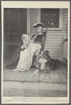 Mrs. Elizabeth Stuart Phelps Ward on the porch of her suburban home...