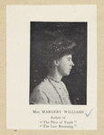 Miss Margery Williams. Author of "The price of youth" "The late returning" 