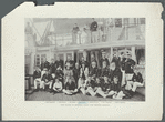 The Mayor of Newport visits the British admiral. 1. Miss Coggeshall. 2. Miss Newton. 3. Mr. Eayes. 4. Miss Taylor. 5. Admiral Watson. 6. Mrs. Coggeshall. 7. Mayor Coggeshall