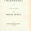 Catalogue of the chiroptera