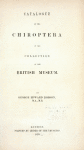 Catalogue of the chiroptera