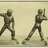 Batter and pitcher, Two modeled figures photographed by Pearsall, Brooklyn