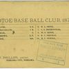OTOE. Baseball Club,  1875, E. L. Freeman, M. C. Freeman, M. C. Powell