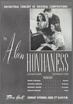 Program for Town Hall concert of Alan Hovhaness compositions