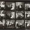 Contact sheet of Benny Goodman, Gene Krupa, Teddy Wilson, Lionel Hampton, and George Avakian recording Together Again