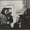 Anahid Ajemian, Duke Ellington, and Dimitri Mitropoulos at rehearsal for Music for Moderns concert