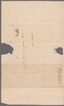Yates, Christopher P., addressed to Hon. Abraham Yates Esquire, New York