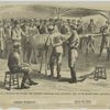 Clipping from "Harper's Weekly" of July 24, 1869, Presentation of a champion bat to the Red Stocking baseball club, Cincinnati, Cincinnati Ohio, on its return home