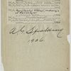 Autograph of A. G.  Spalding, 1906
