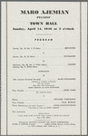 Flier for Maro Ajemian performance at Town Hall