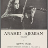 Town Hall program featuring Anahid Ajemian with her violin