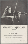 Town Hall program featuring Anahid Ajemian with her violin