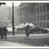 Brooklyn Borough Hall during a snowstorm